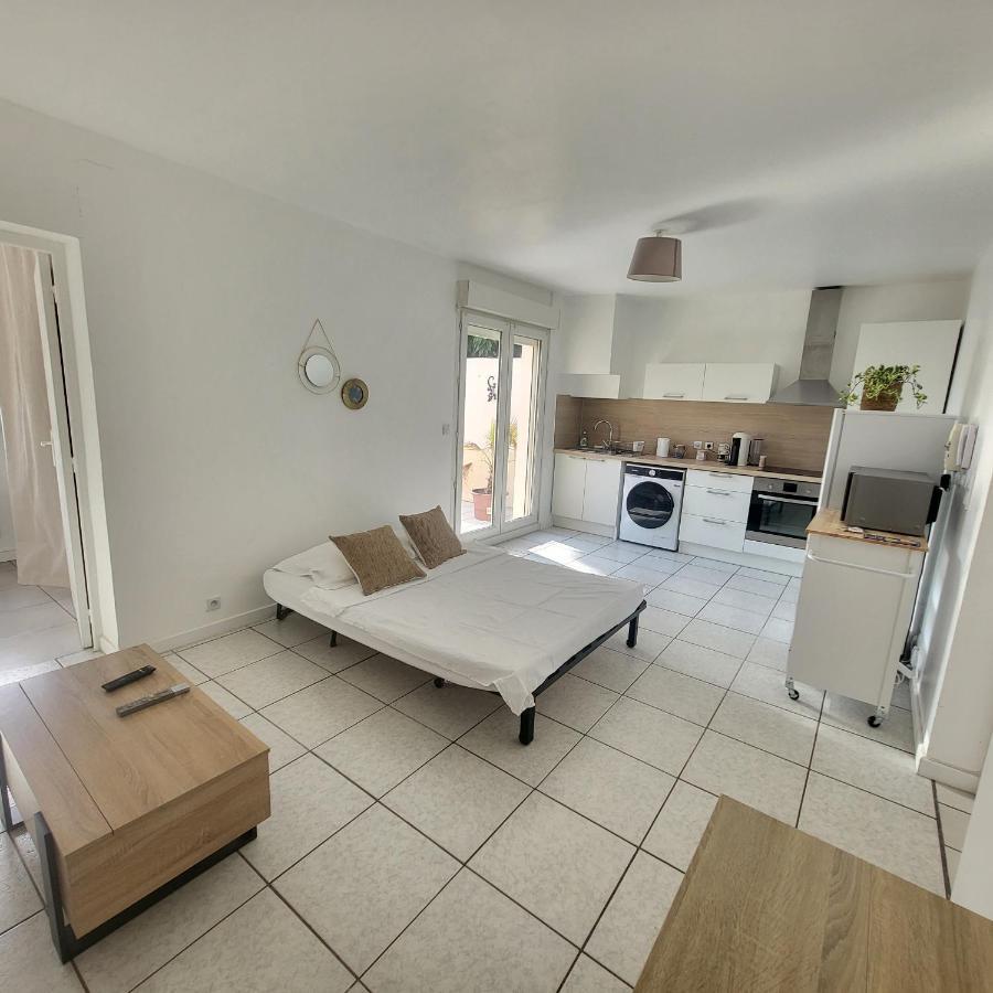 Bel Appartement Avec Jardin De 30M2 , Climatise Avec Parking Et Arrivee Autonome Cabestany Luaran gambar